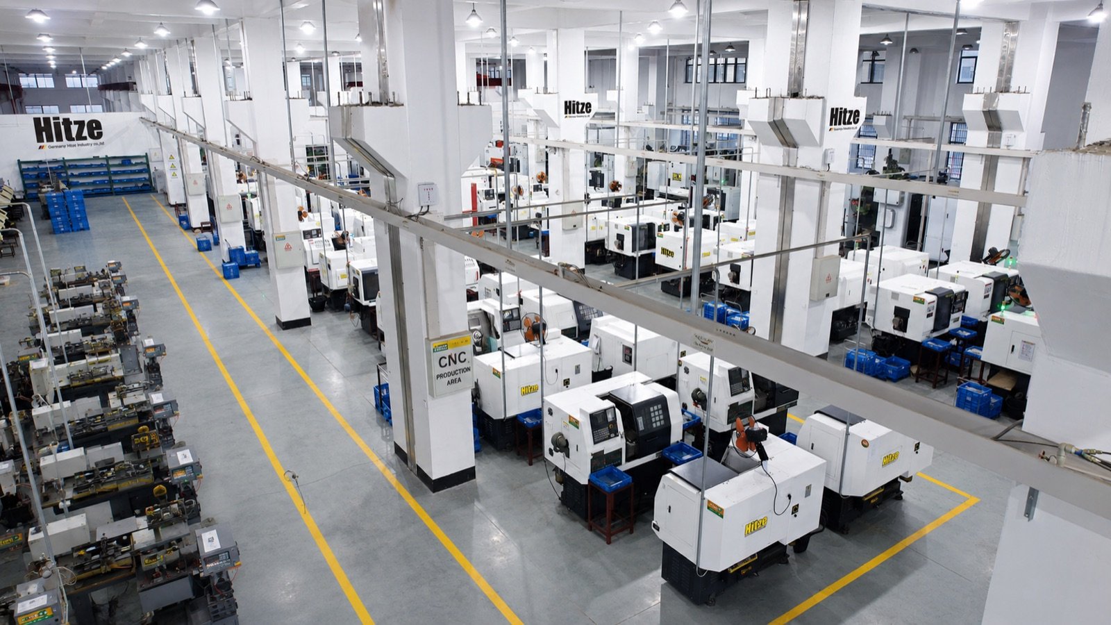 Hall of CNC brass lathes machining fittings to tolerance