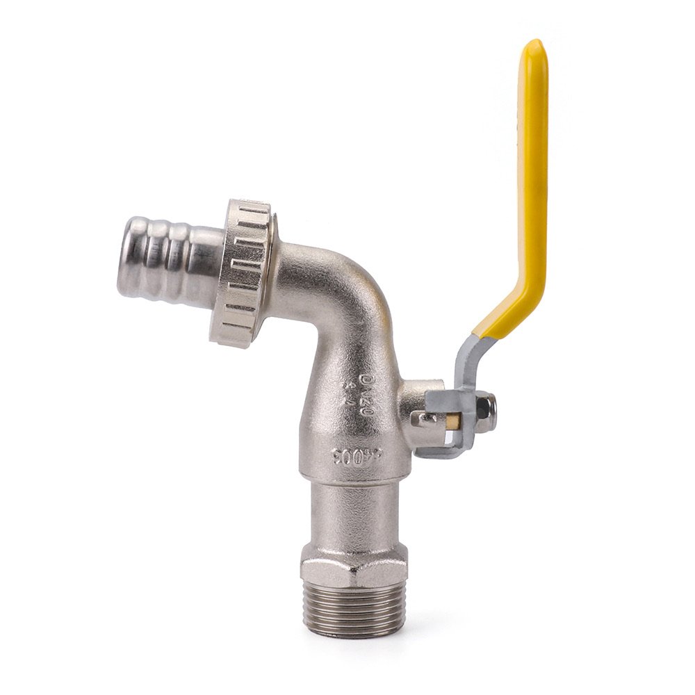 Lead-free brass bibcock / hose tap for bathroom and utility supply
