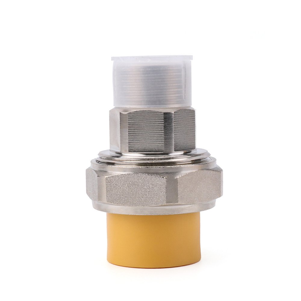 Nickel-plated brass union adaptor for potable-water lines