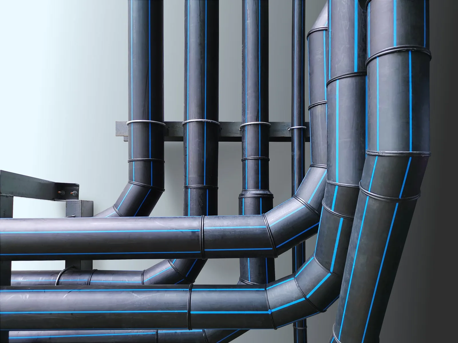 Large diameter HDPE pressure pipe stock of the kind butt fused above ground and electrofused at trench tie-ins