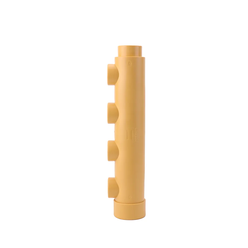 Vertical PP-R distribution manifold with four outlets