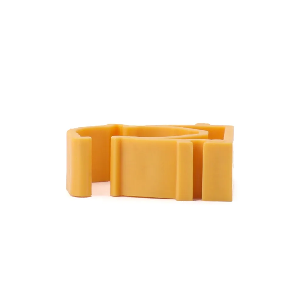 Yellow PPR pipe clamp, rear angle