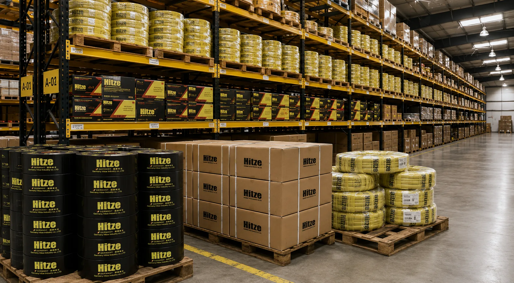 Warehouse racking stacked with cartons, where slow-moving pipe lines quietly consume capital