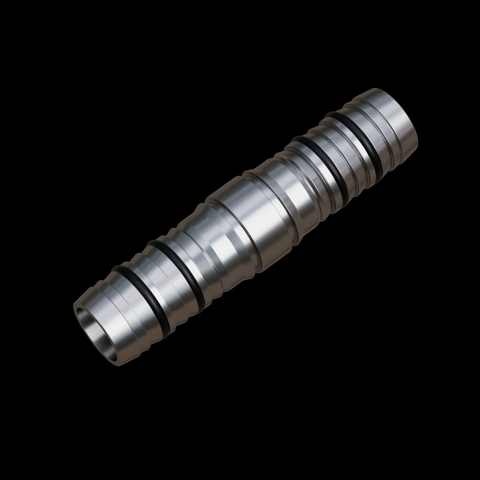 Stainless press sleeve with twin EPDM O-rings over the fitting body - the sealing elements that set the joint's temperature limit