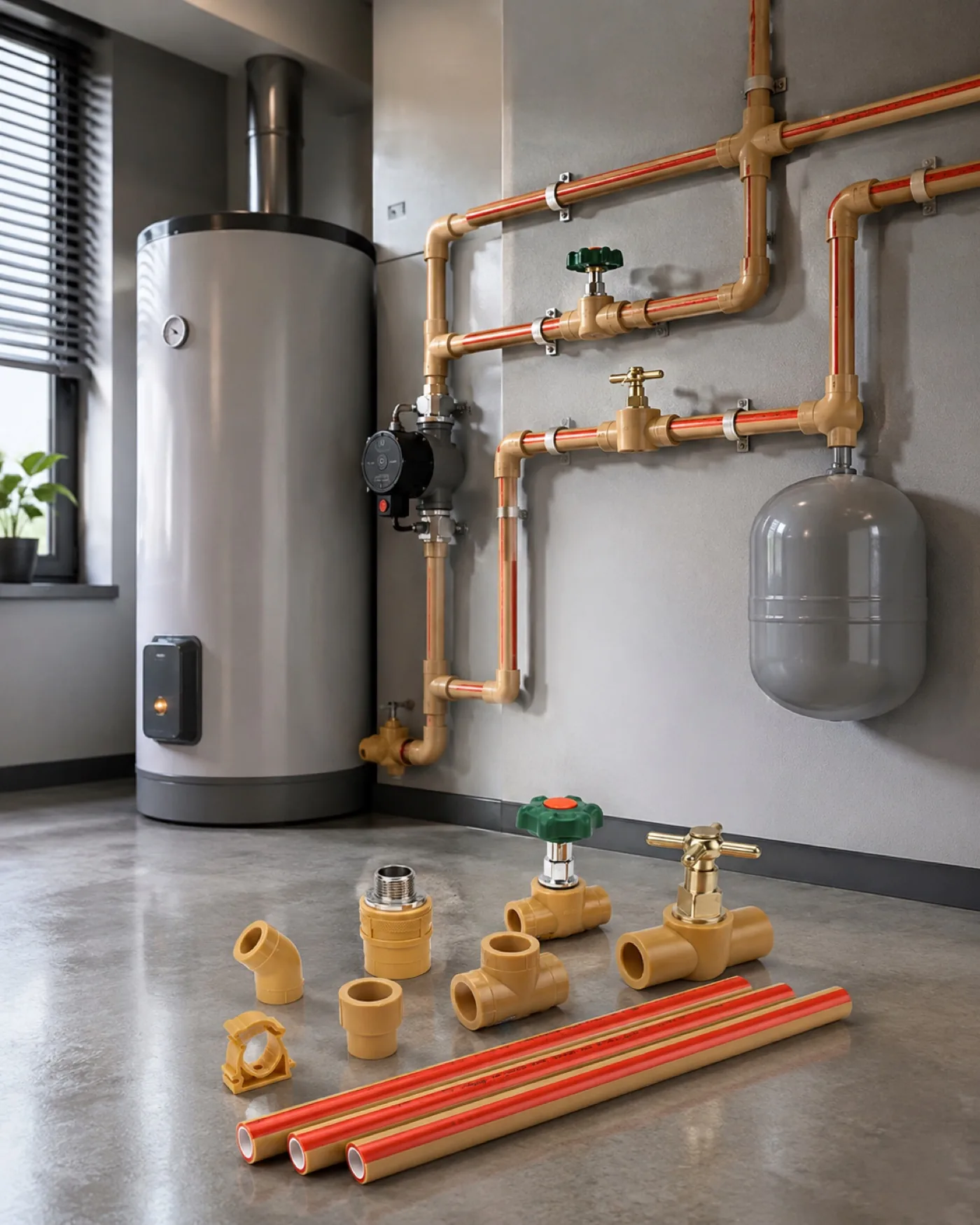 Hitze heating system installed in a mechanical room