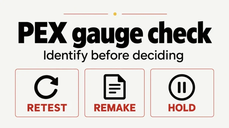 PEX Crimp Gauge Reads Differently After Rotation: What Next?